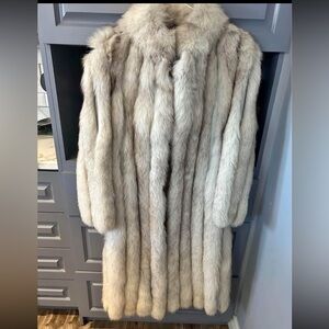 Authentic vintage blue fox coat